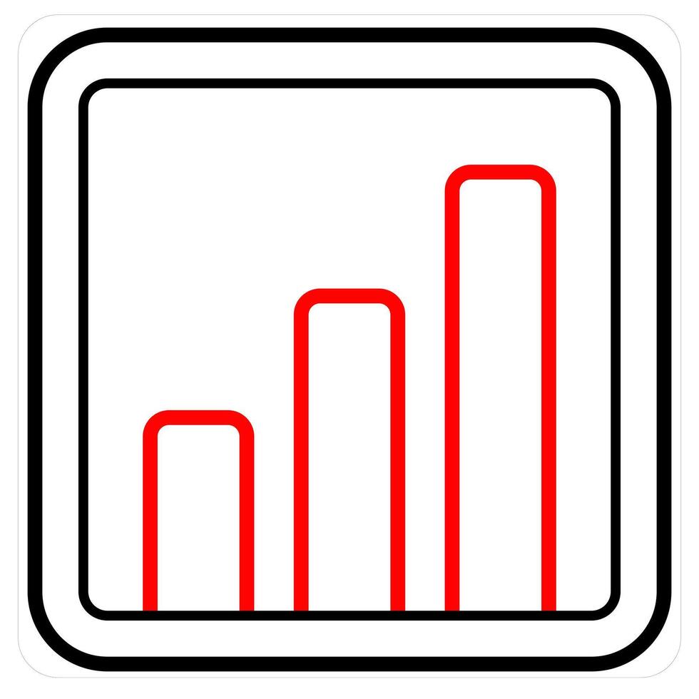 Analysis and diagram concept in red line color vector