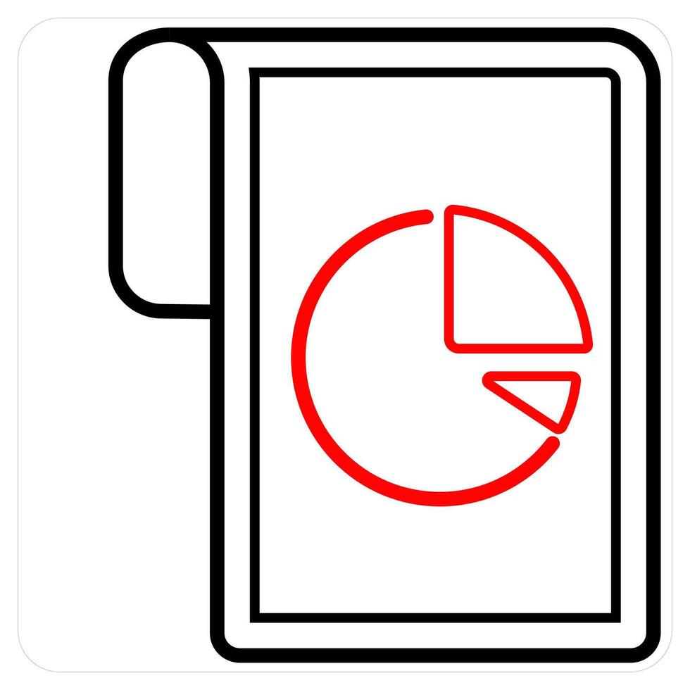 Data and report icon concept in red line color vector