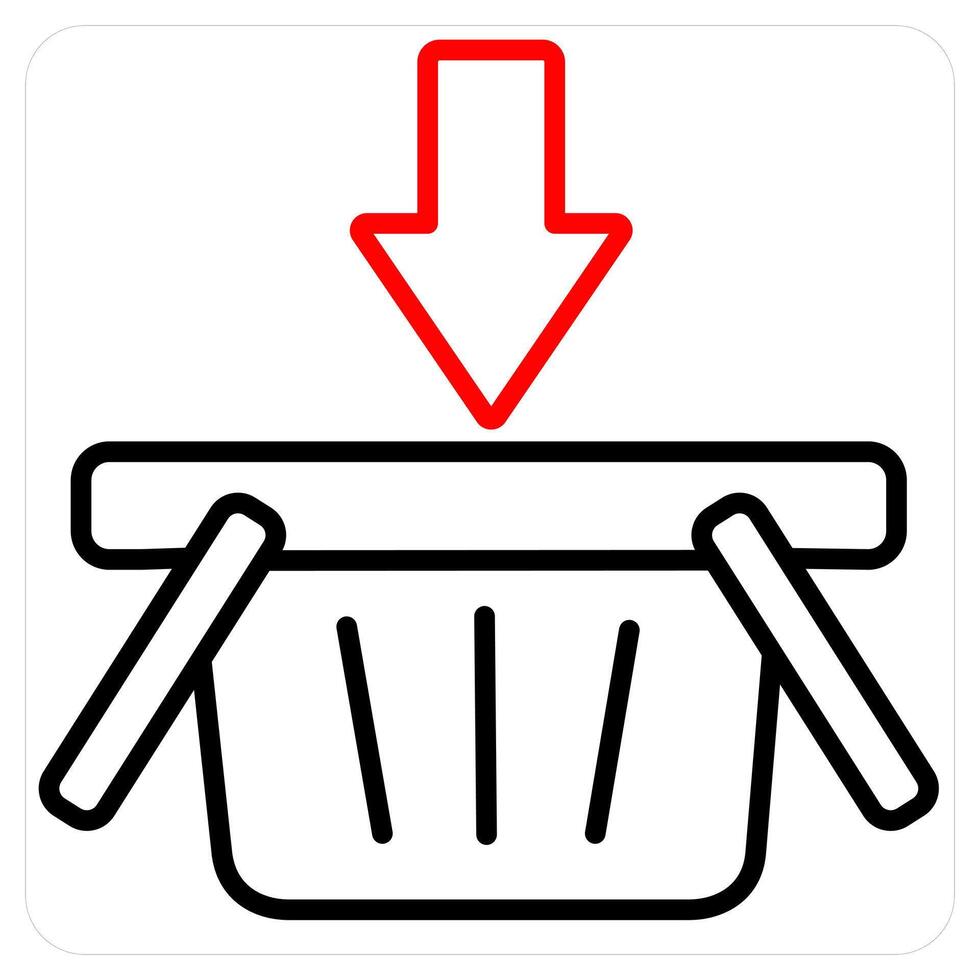 Cart and trolley concept in red line color vector
