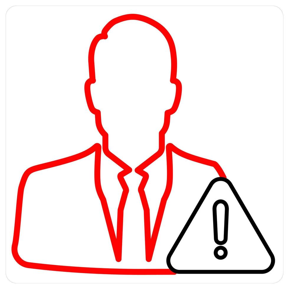 Share Profile icon concept in red line color vector