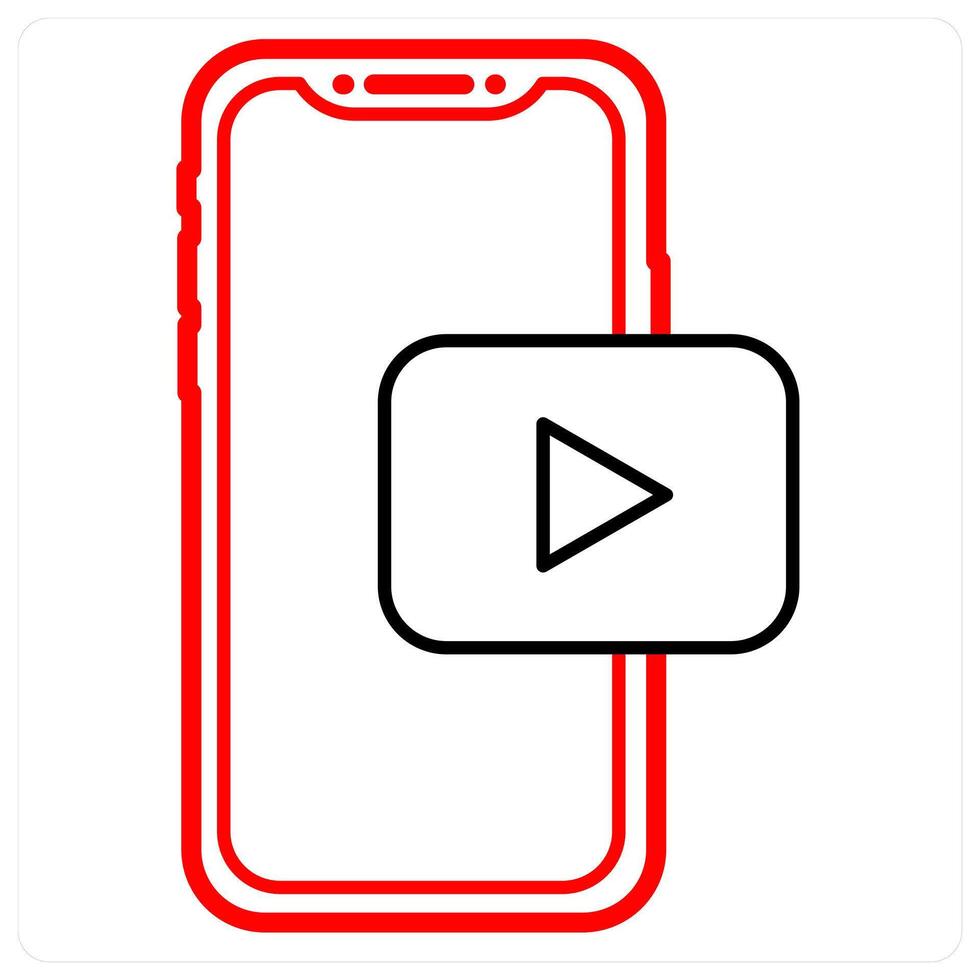 icon concept in red line color vector