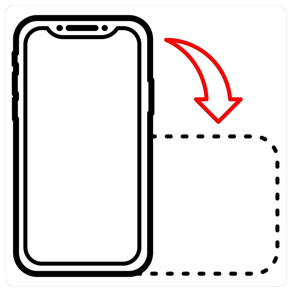 Portrait icon concept in red line color vector