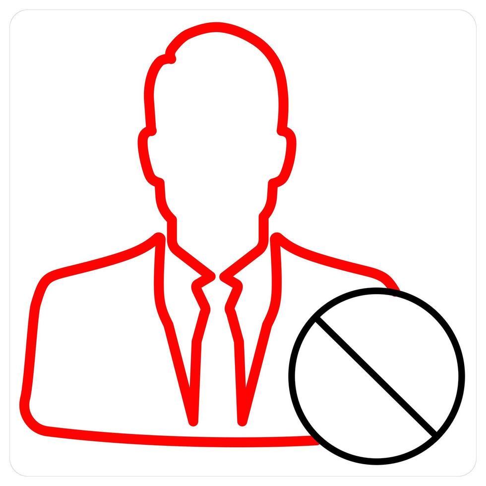 Recieved Profile icon concept in red line color vector