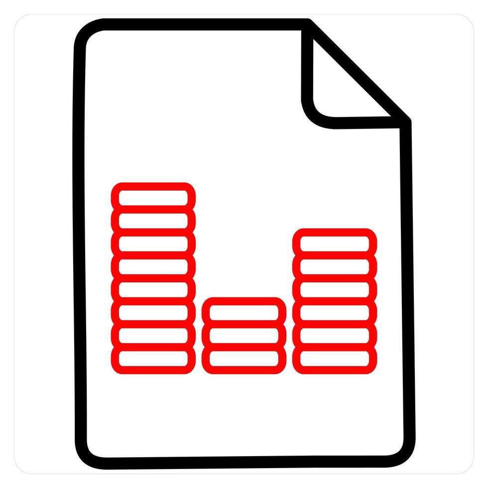 Article icon concept in red line color vector