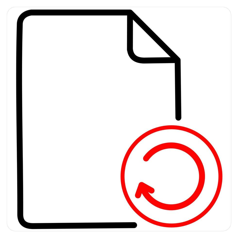 Update and refresh icon concept in red line color vector