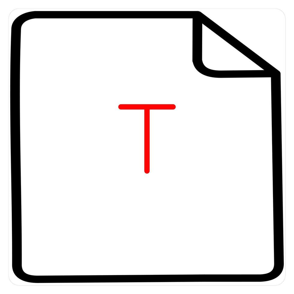 Document File icon concept in red line color vector