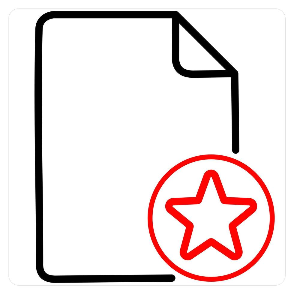 Star icon concept in red line color vector