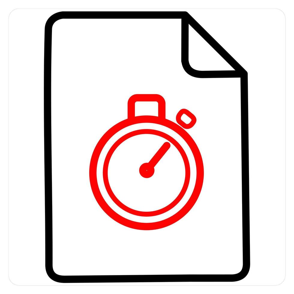 Performance icon concept in red line color vector