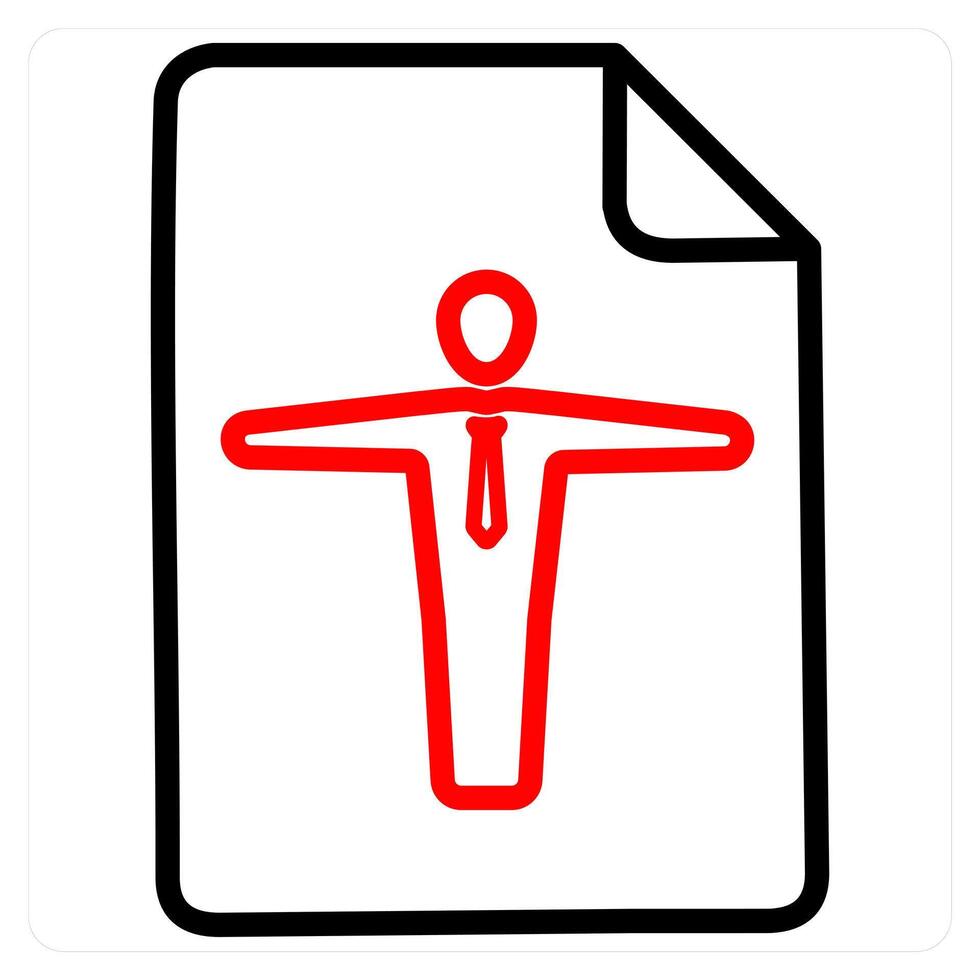 Account icon concept in red line color vector