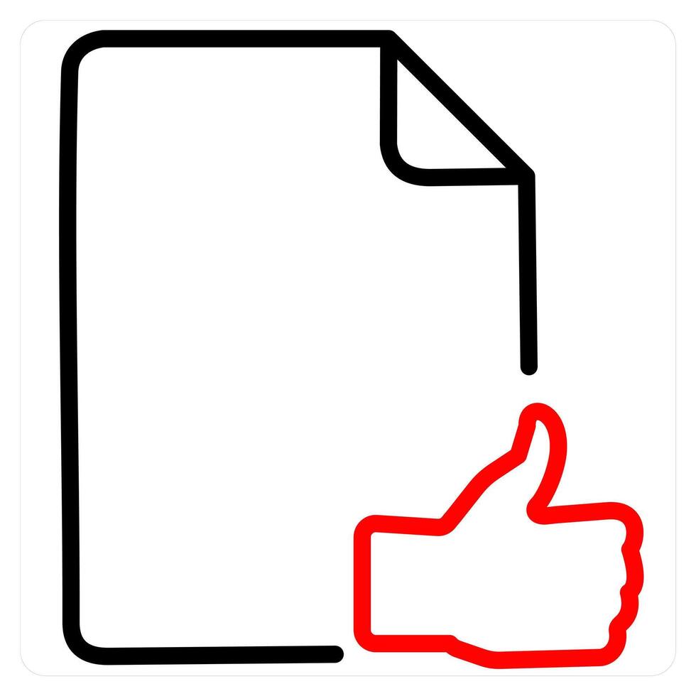 Approved icon concept in red line color vector