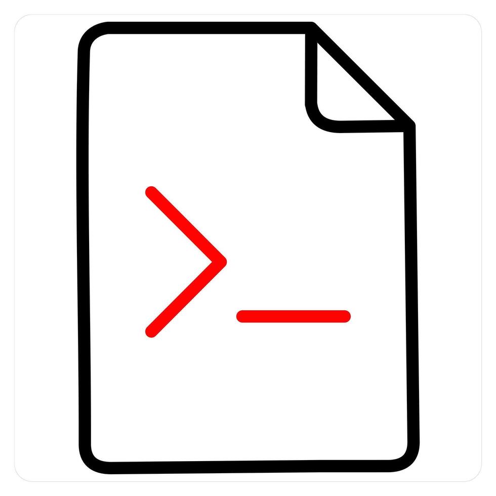 Coding icon concept in red line color vector