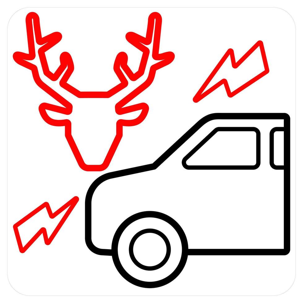 Accidental Animal icon concept in red line color vector