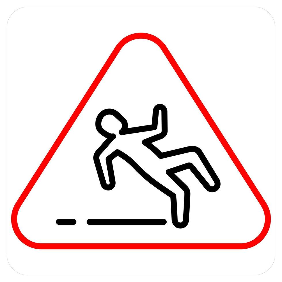 Accidental liabilty icon concept in red line color vector