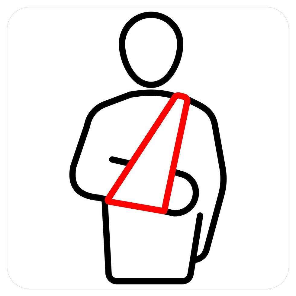 Insurance Cover icon in red line color vector