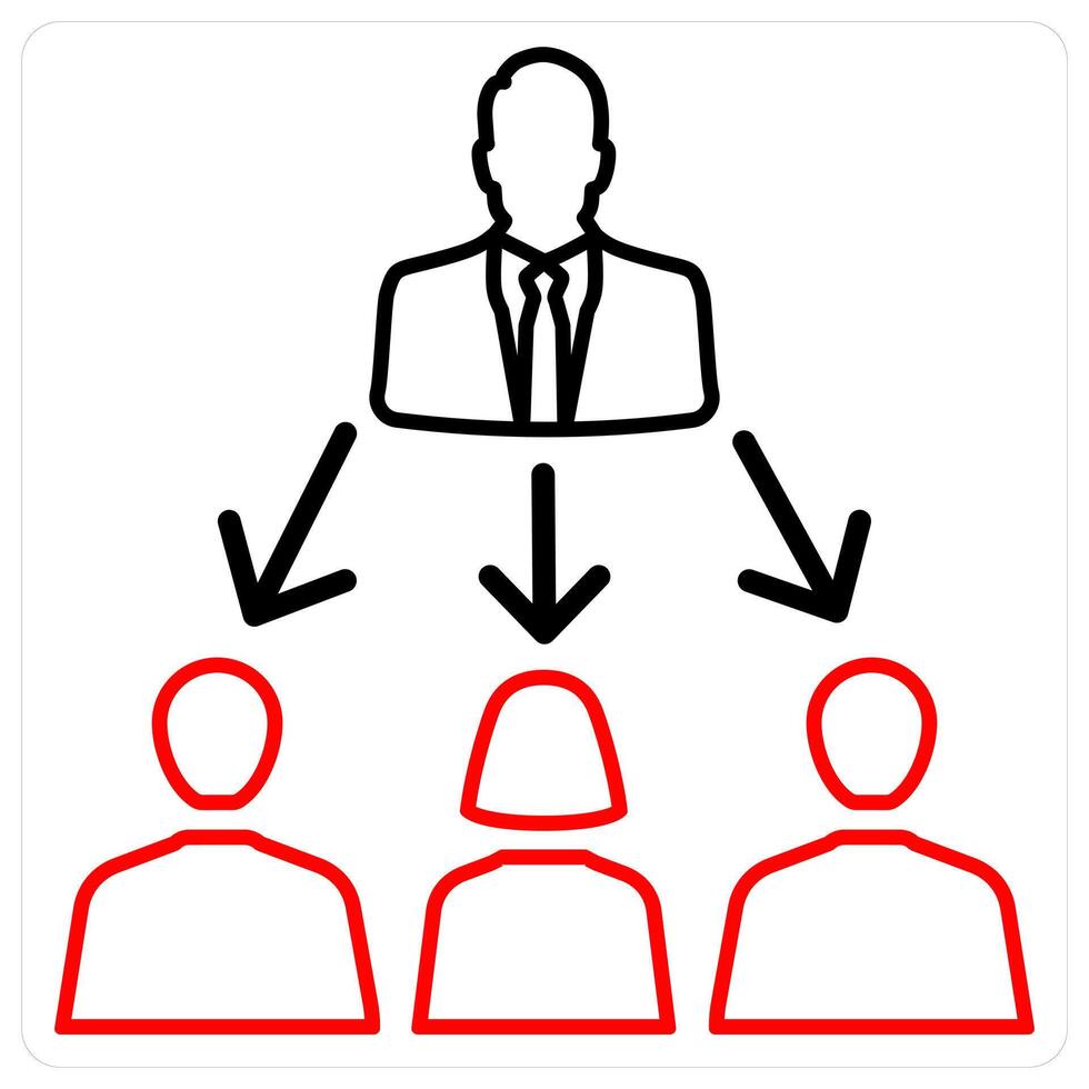 Trainer icon concept in red line color vector