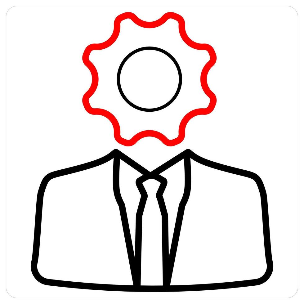 Creative icon concept in red line color vector