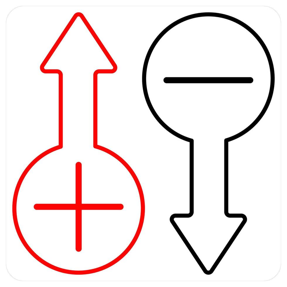 Rating and reviews icon concept in red line color vector