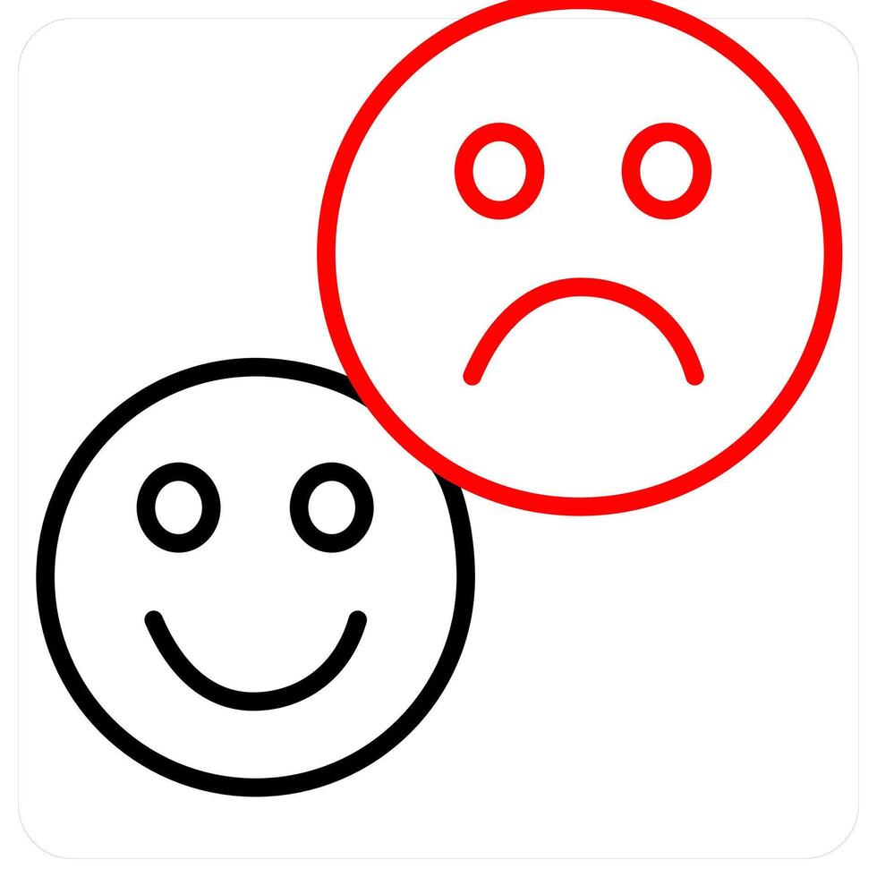 Response icon concept in red line color vector