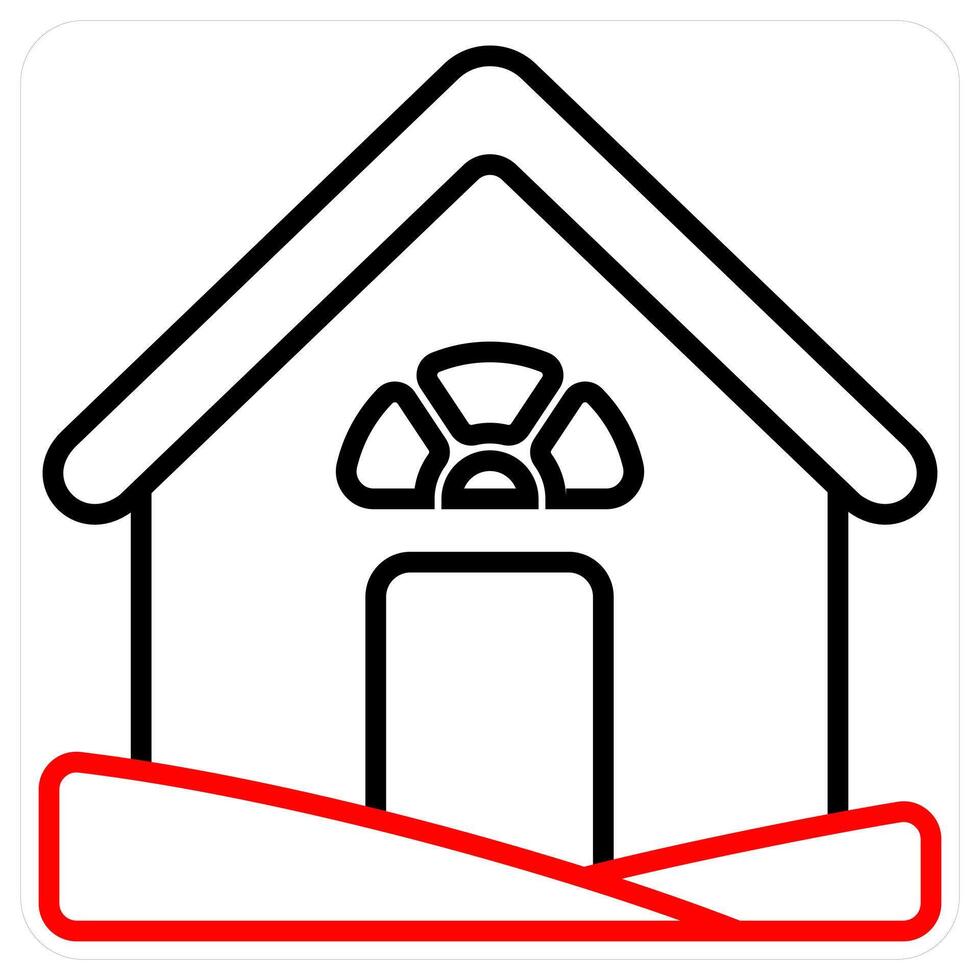 House icon concept in red line color vector