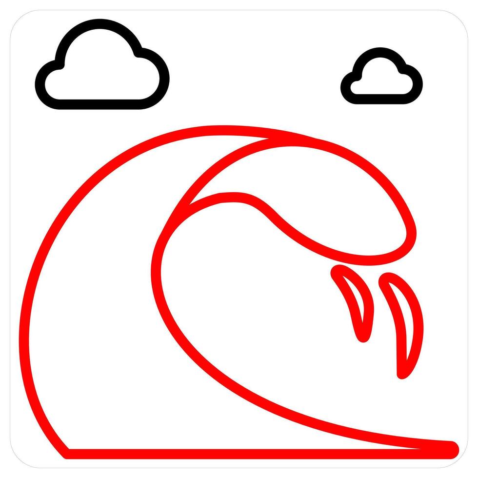 highway icon concept in red line color vector