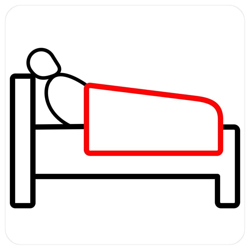rest icon concept in red line color vector