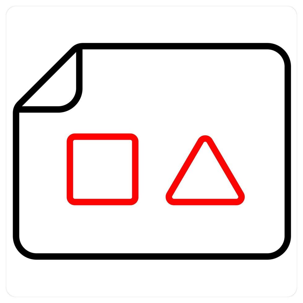 Image Document icon concept in red line color vector