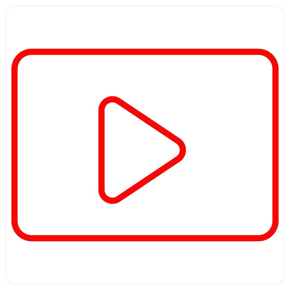 Player icon concept in red line color vector