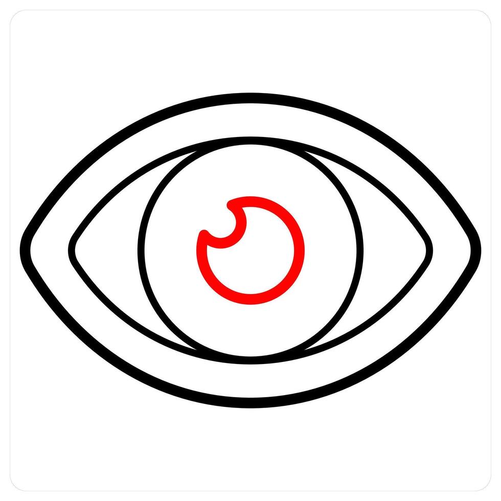 View icon concept in red line color vector