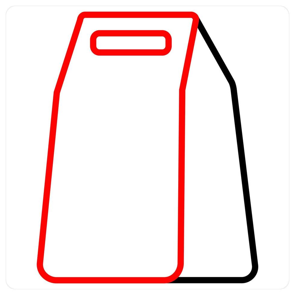 Dairy icon concept in red line color vector