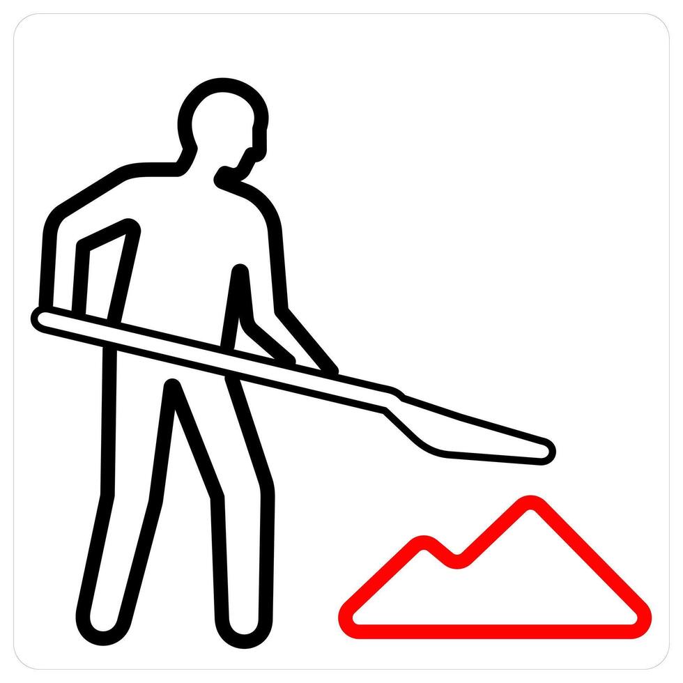 Under Maintenance and construction concept in red line color vector