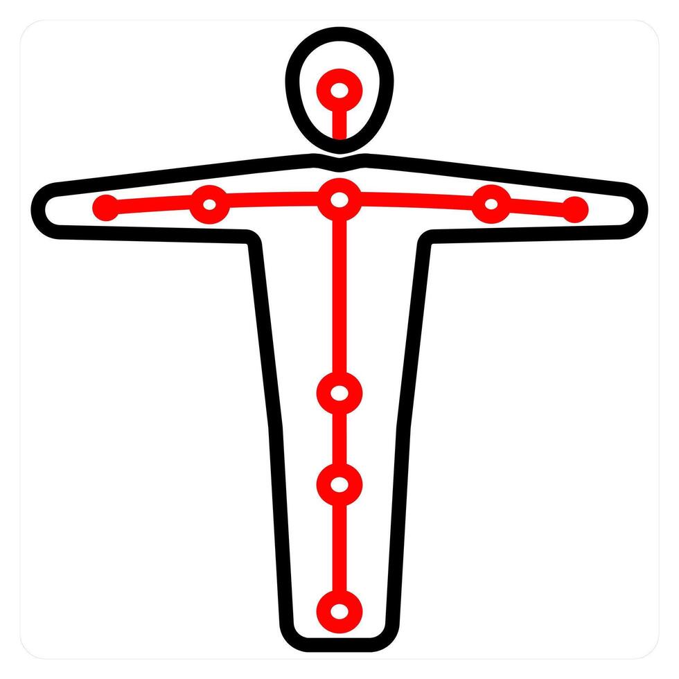 Motion Tracking and innovation icon concept in red line color vector