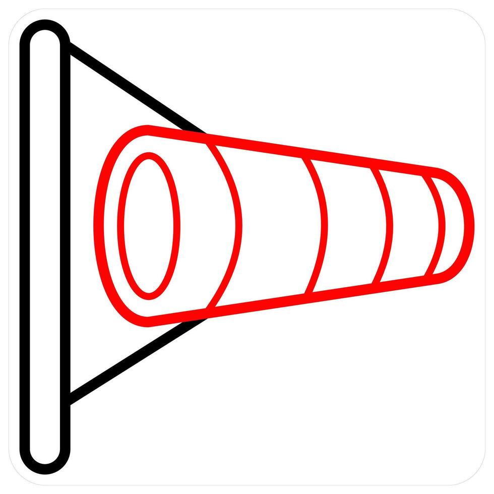 Telescope and binocular icon concept in red line color vector