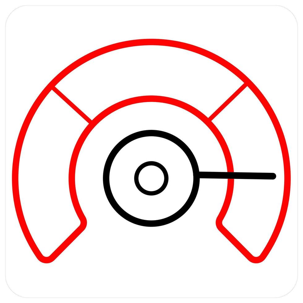Forecast icon concept in red line color vector