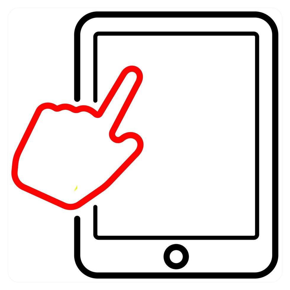 Pay Per Click in red line color vector