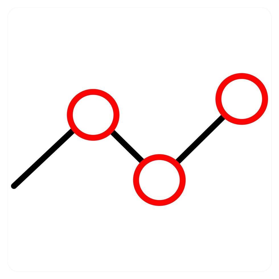 Statistics and analytics concept in red line color vector