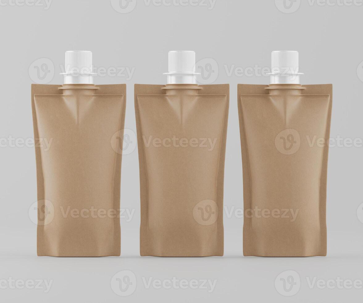 Beige beverage pouches photo