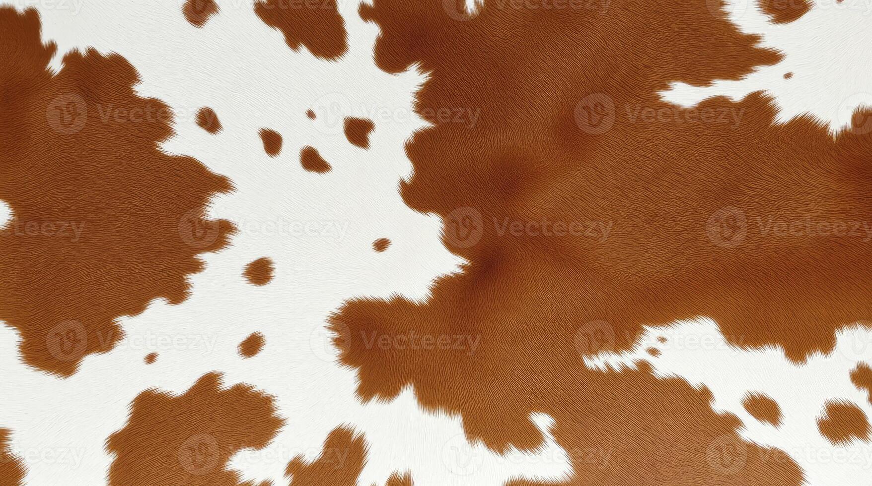 Abstract Cow Pattern Texture - Brown and White Spotted Hide photo