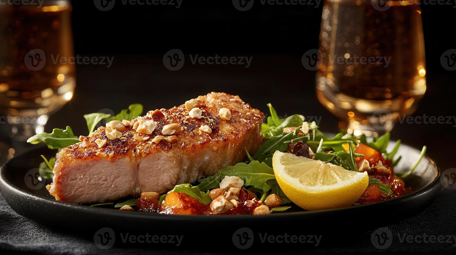 A beautifully plated meal showcasing an array of colors and textures designed to tempt the taste buds of any food lover photo