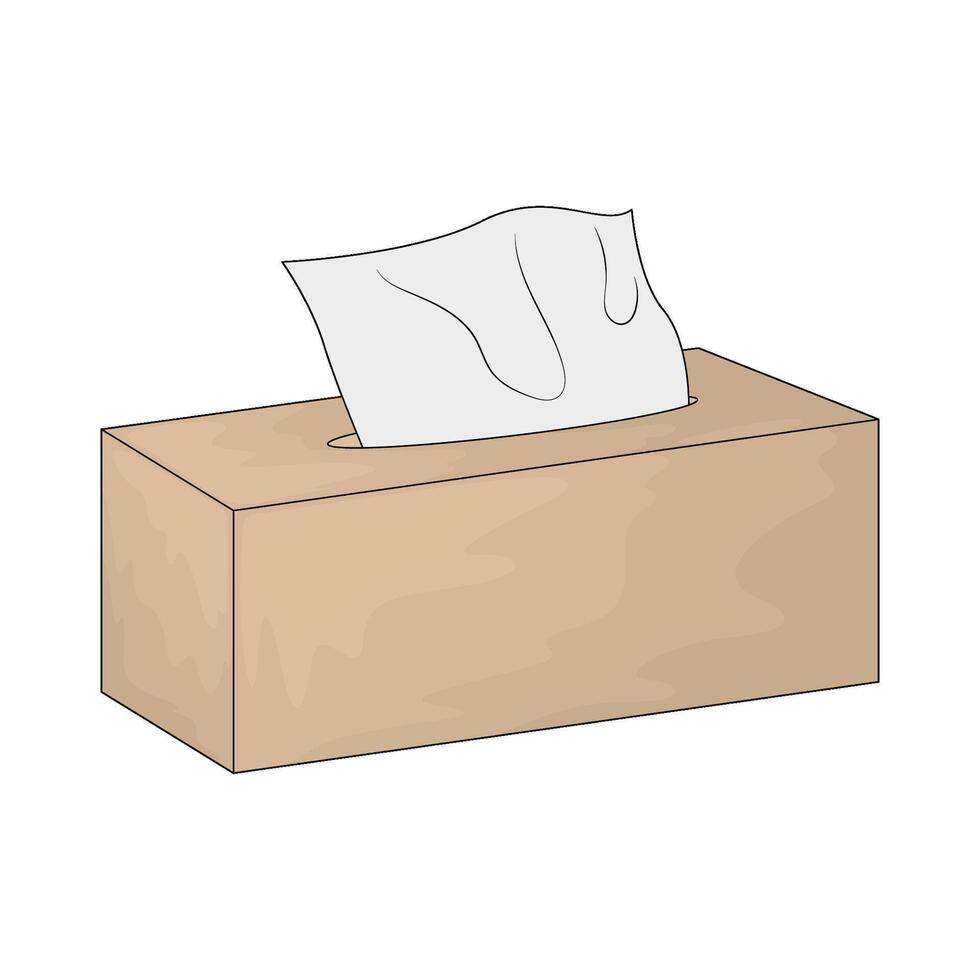 Bedroom tissue box vector