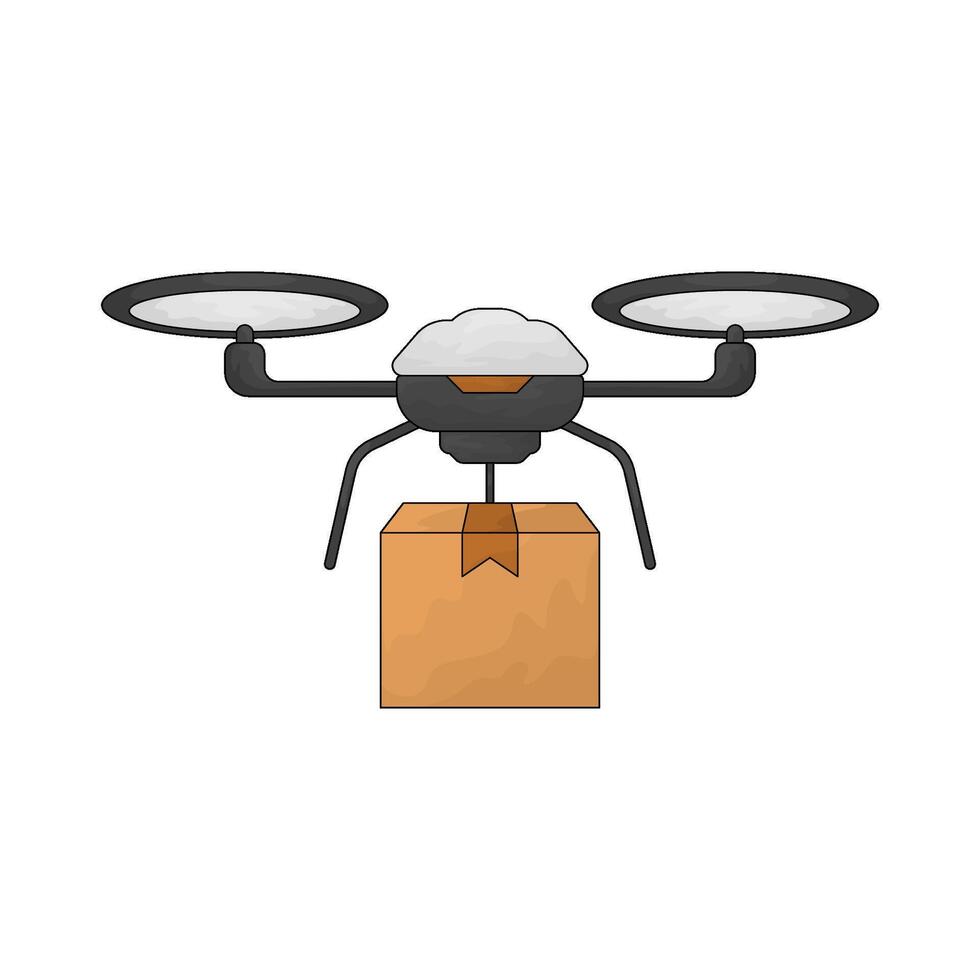 illustration of Delivery drone vector