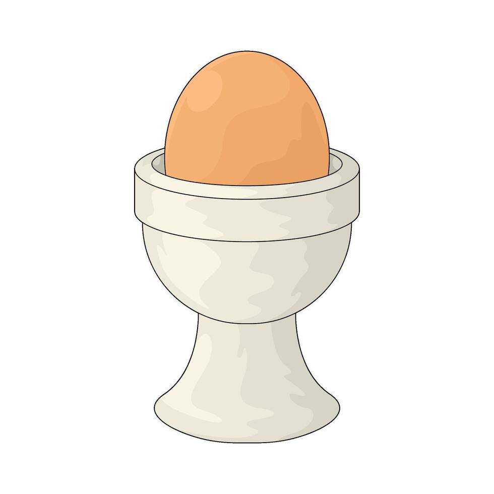 egg on cup vector