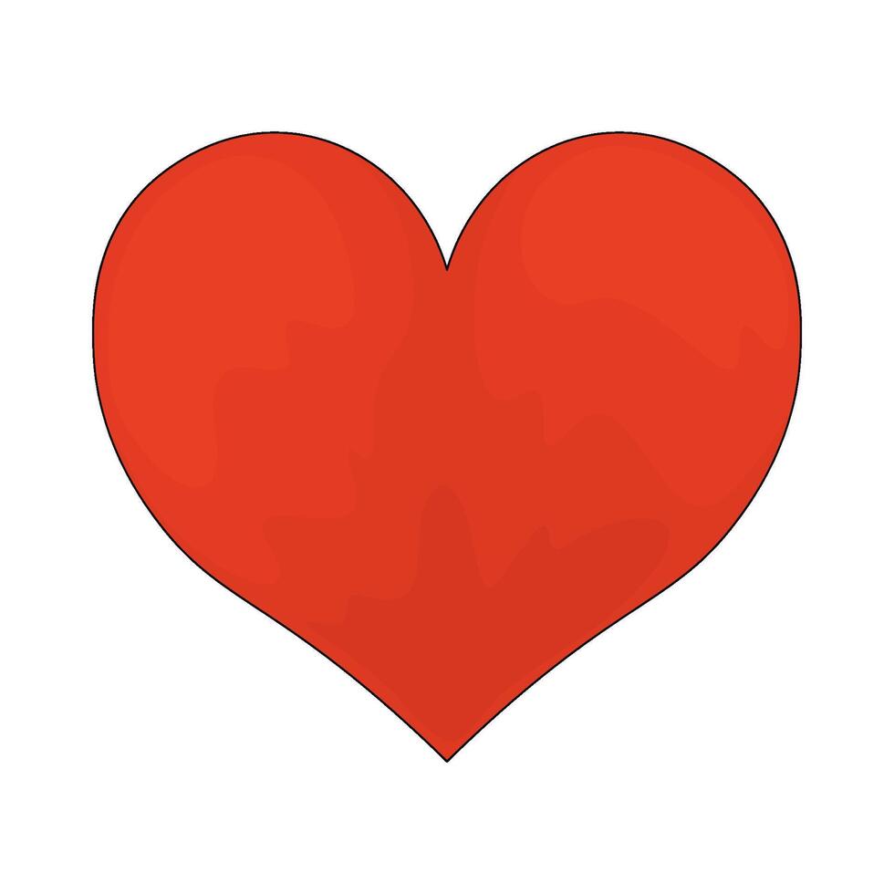 illustration of a red heart vector