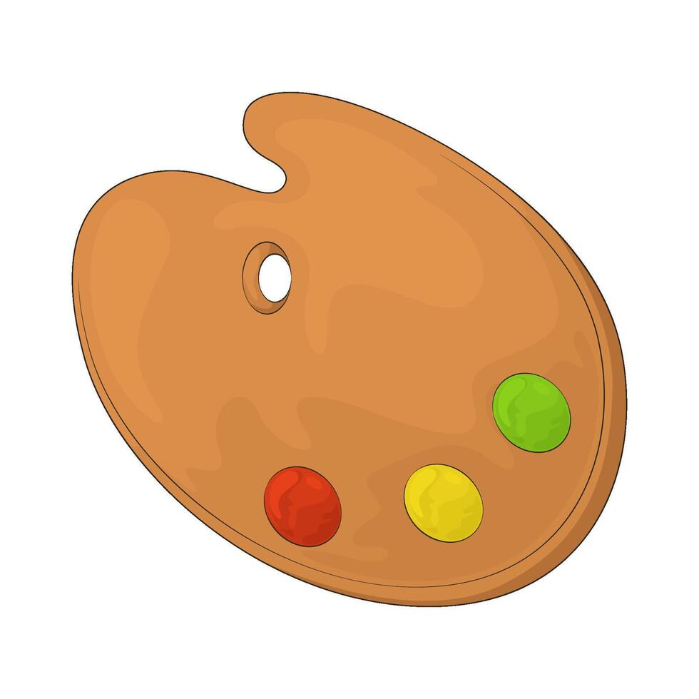 Art palette illustration vector