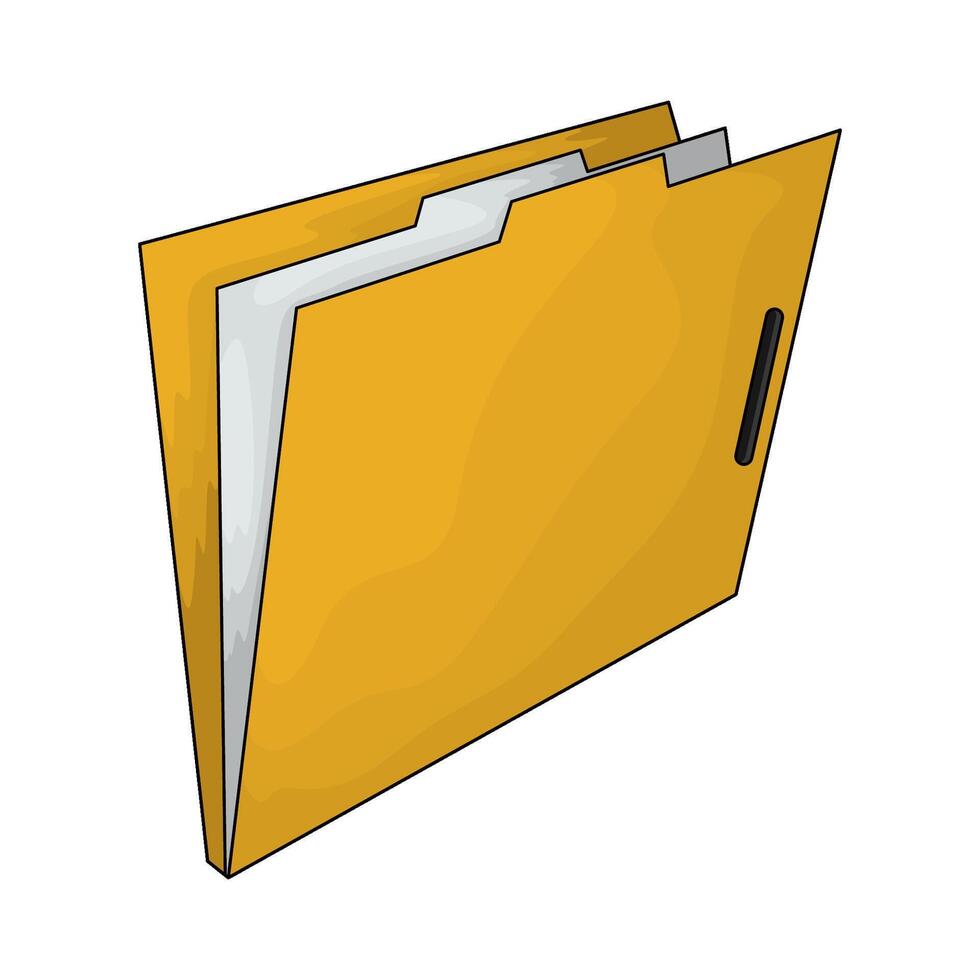 empty yellow folder vector