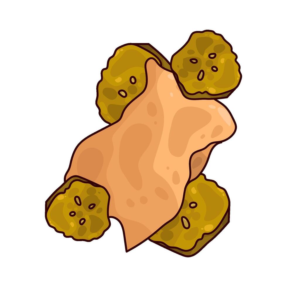 Chicken and pickles vector