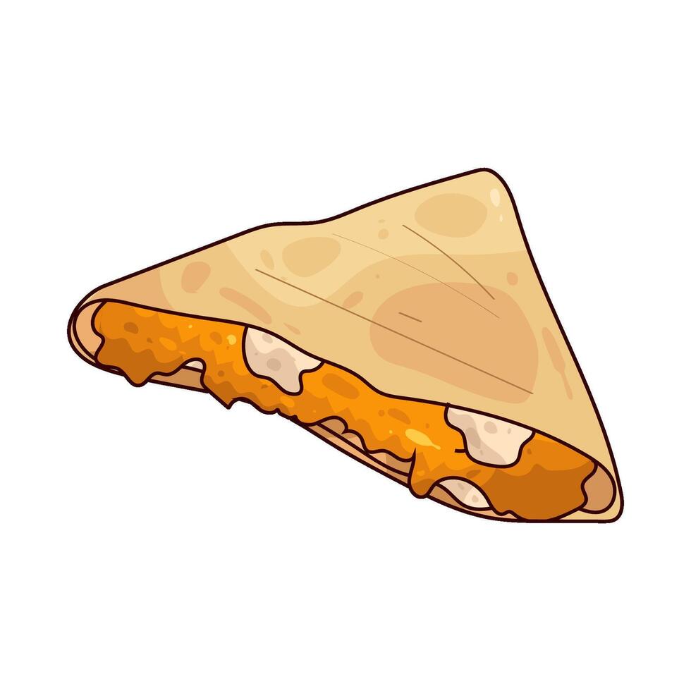 Chicken Quesadilla illustration vector