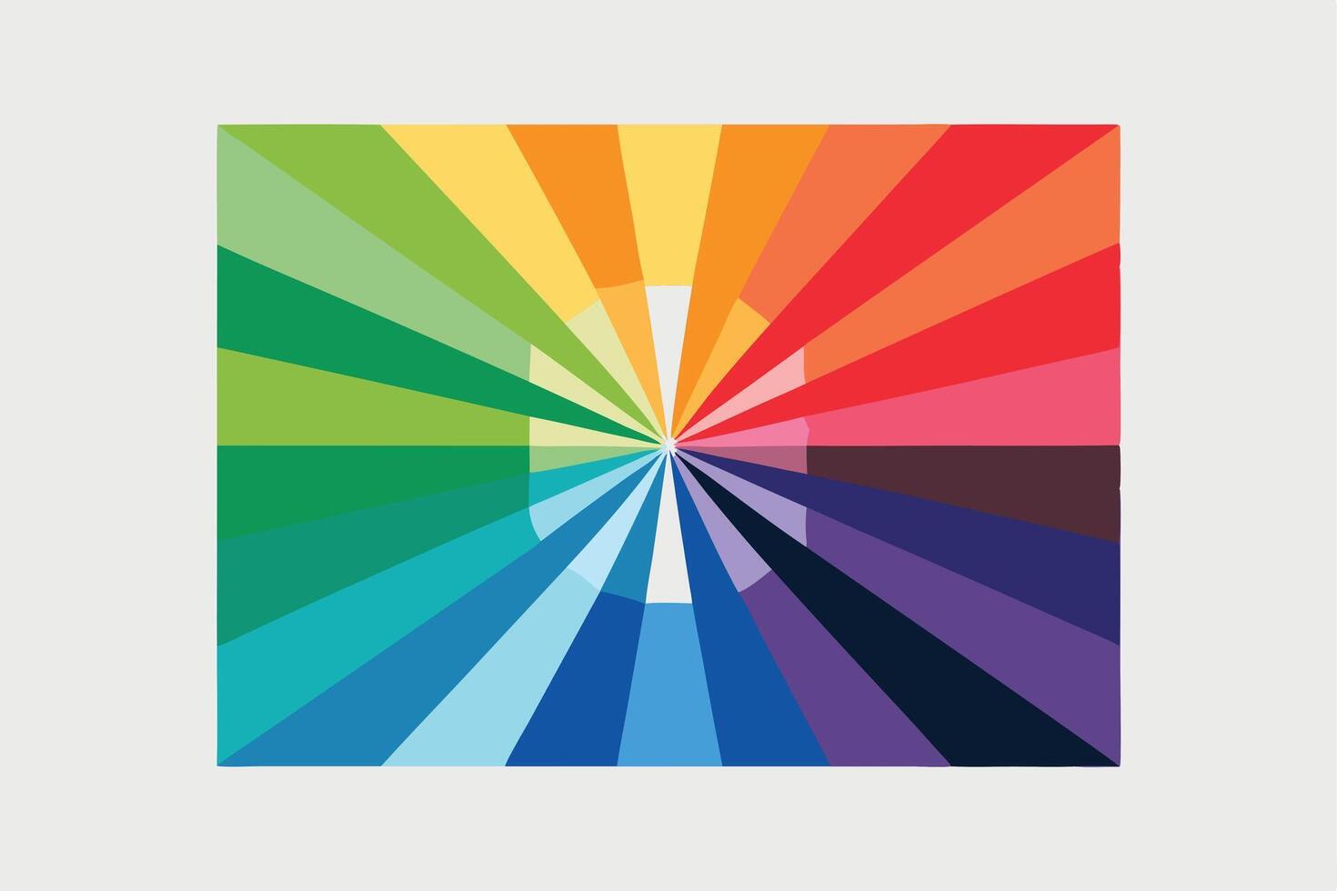 Color Spectrum Radiating Outward vector