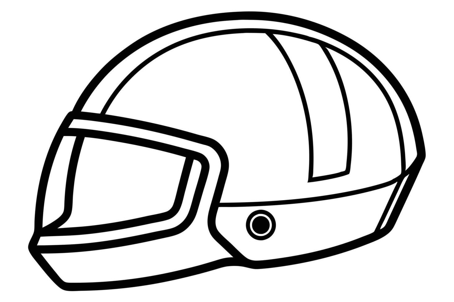 Simple Line Art of a Protective Helmet vector