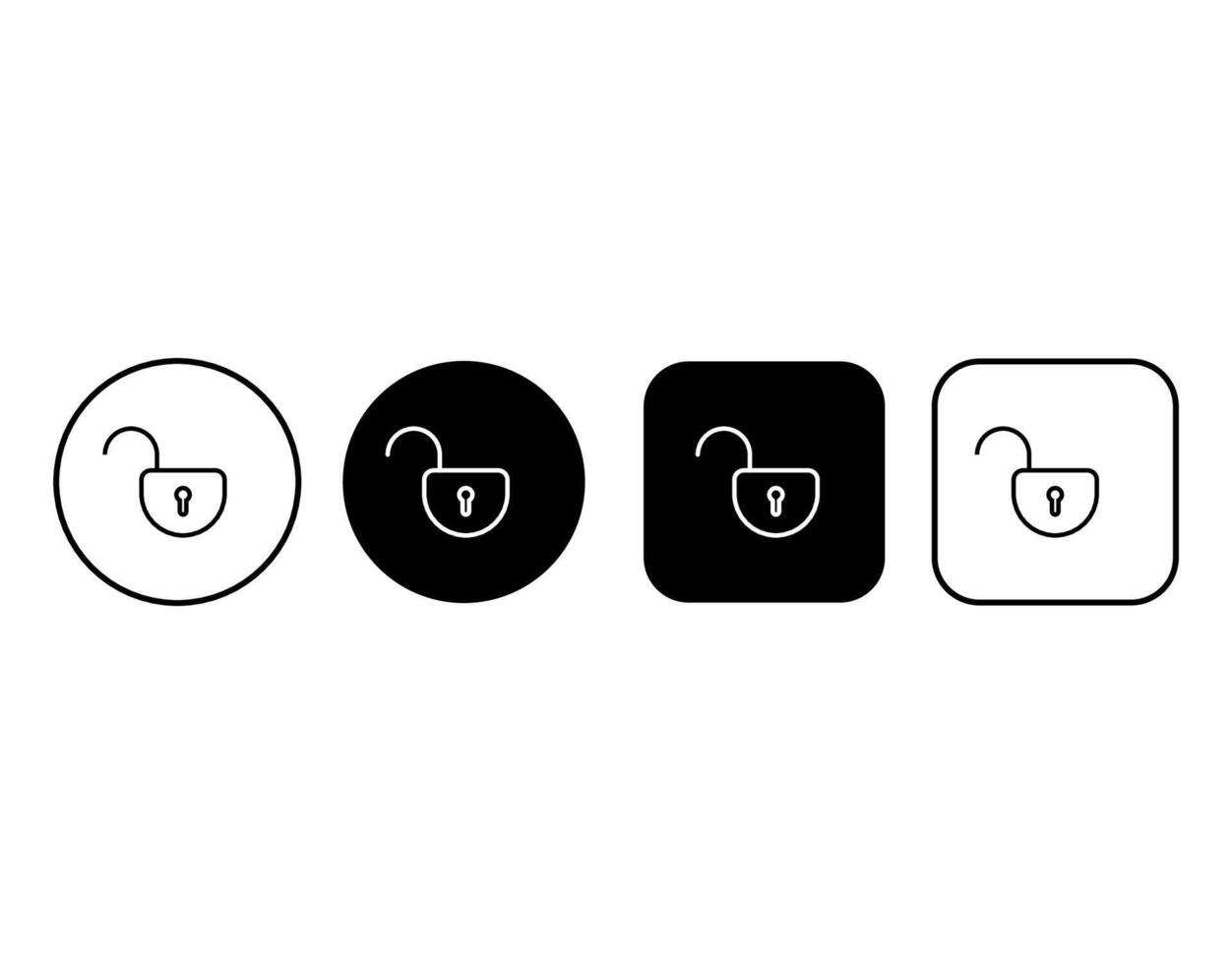 Lock icon collection. Web buttons with padlock silhouette. Lock symbols vector
