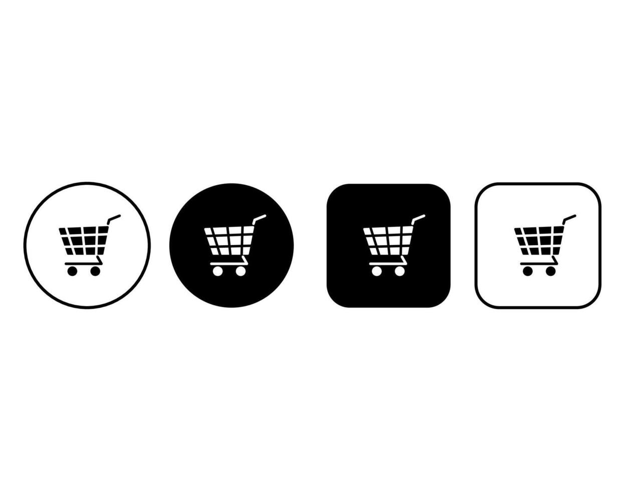 Shopping cart icon set. Basket icon buttons collection. Shopping basket icons vector